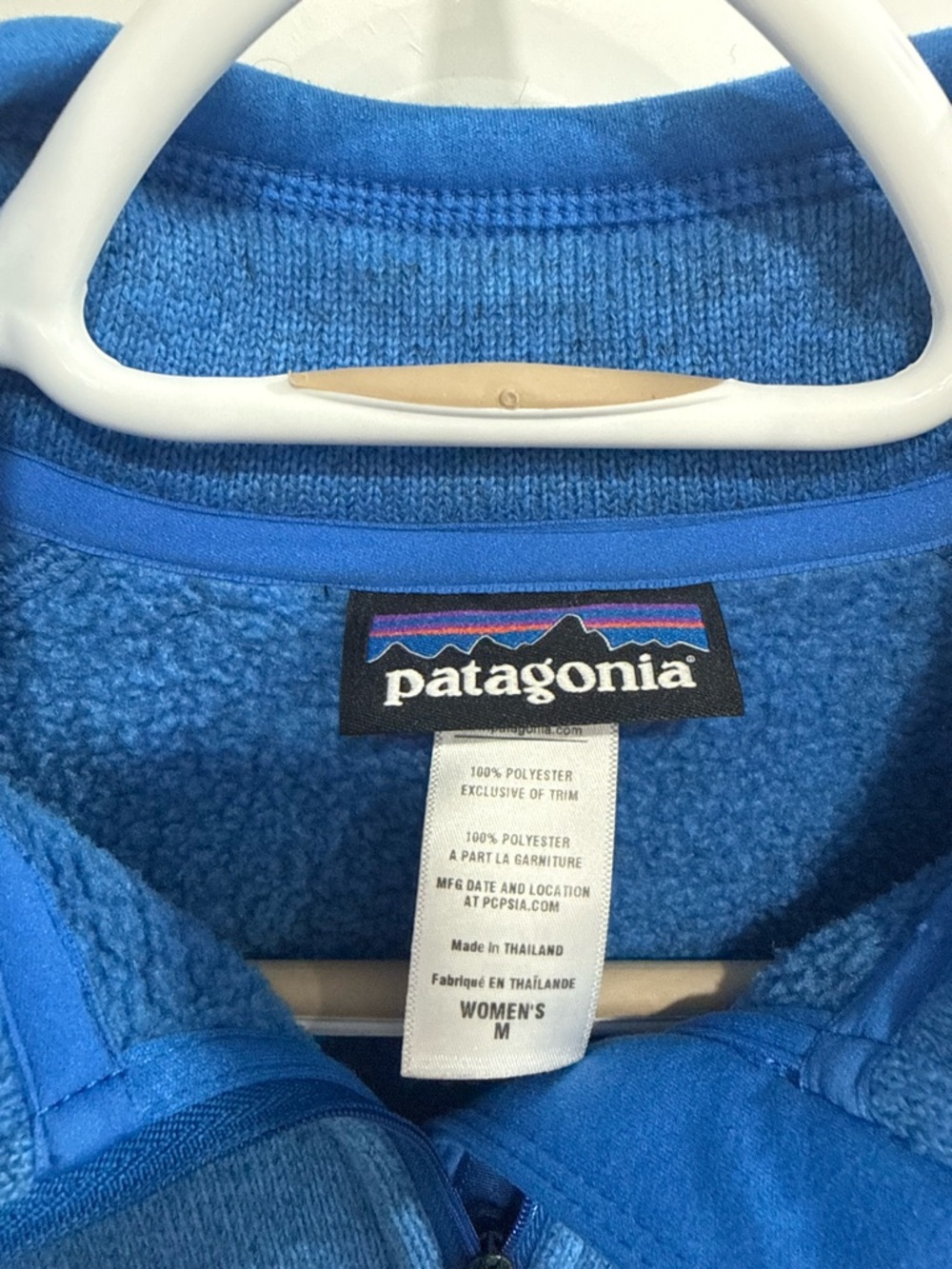 Patagonia 1/4 Zip Blue Fleece Pullover Sweatshirt Women’s Size M Long Sleeve - Picture 6 of 9
